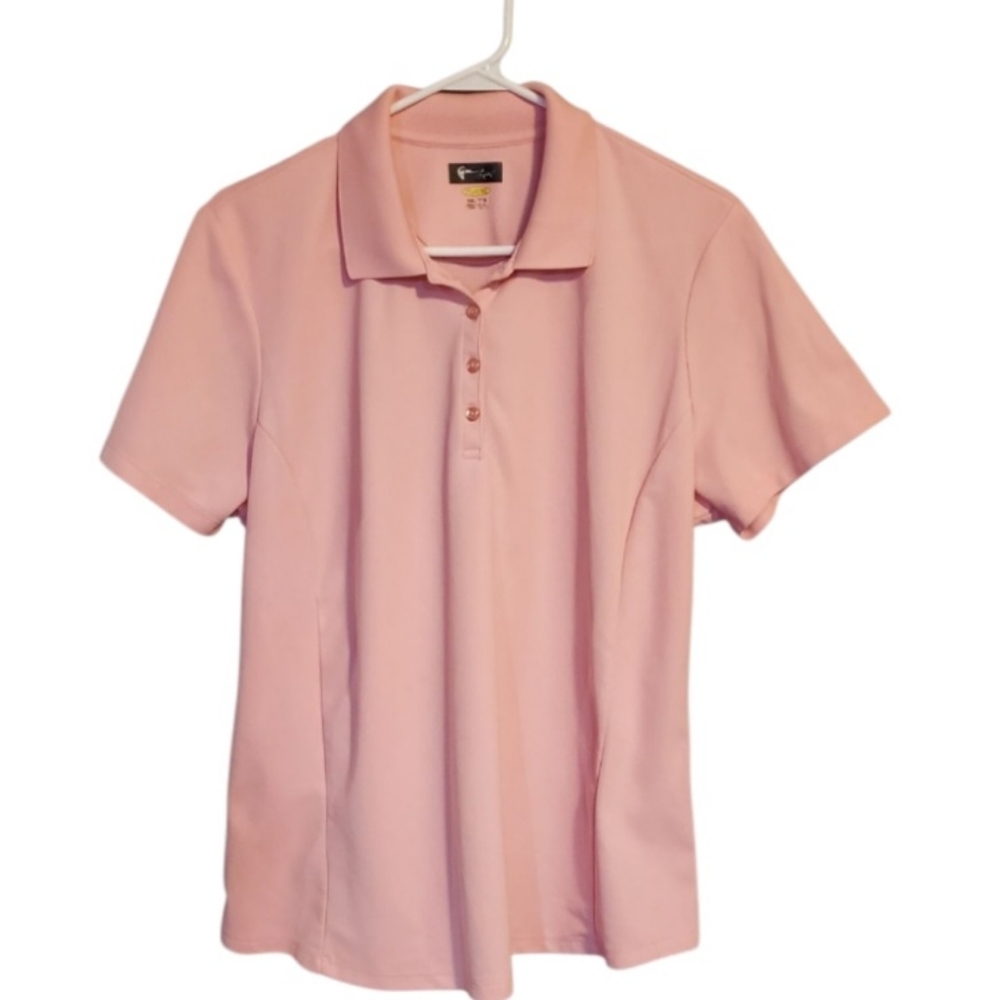 Greg Norman Collection Light Pink Short-Sleeve Polo Shirt